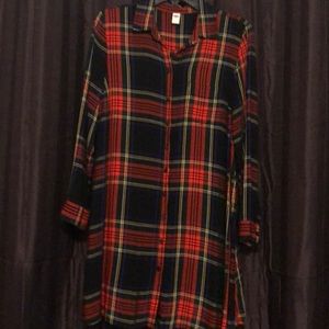 Old Navy plaid button down dress